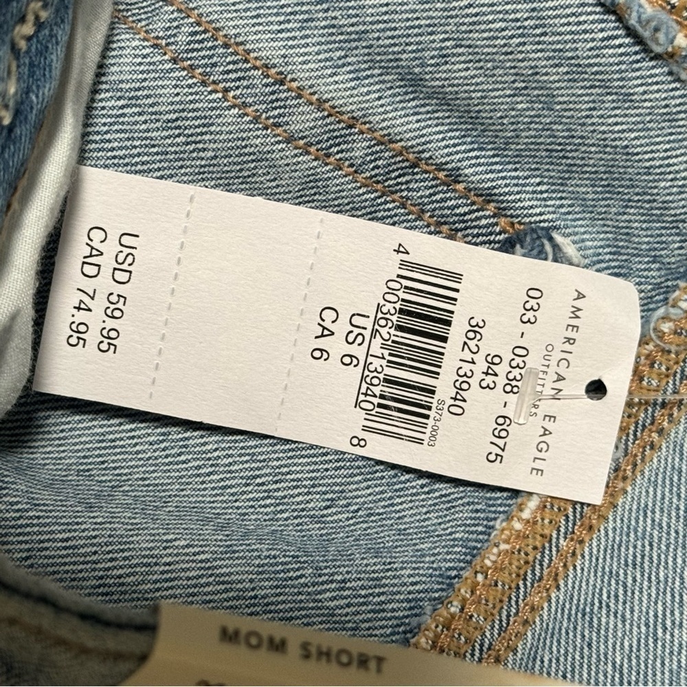 NWT American Eagle Distressed Mom Short Comfort Stretch Waistband 6 - Picture 5 of 11